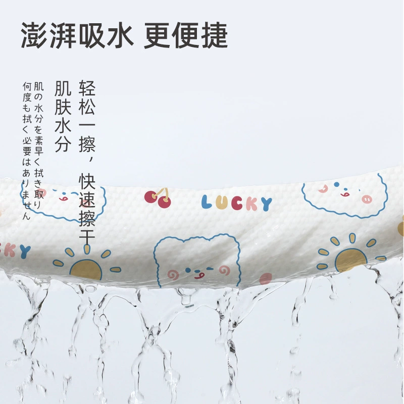 Handheld cotton disposable bath towel for traveling, set, pack, increased thickness