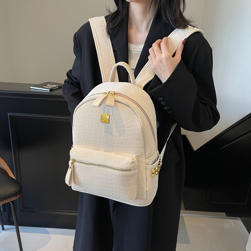 Mochila de moda coreana popular de mujeres, mochila de gran capacidad de estilo extranjero 2025, nueva clase de mochila de viaje ocio