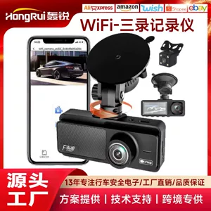 1080P HD 3 kameralı, WiFi-lı, gecə görünüşlü geniş bucaqlı videoqeydedici