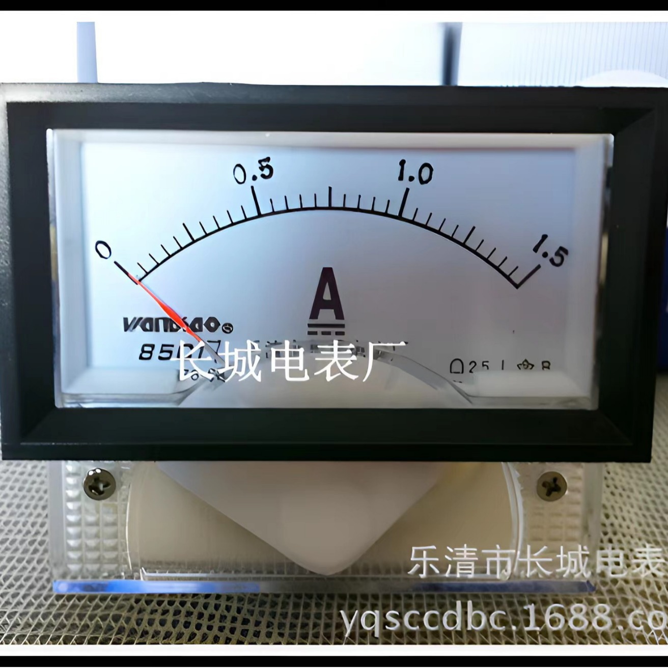 长城电表厂 85C17  1.5A 直接式 直流指针电流表 70*40