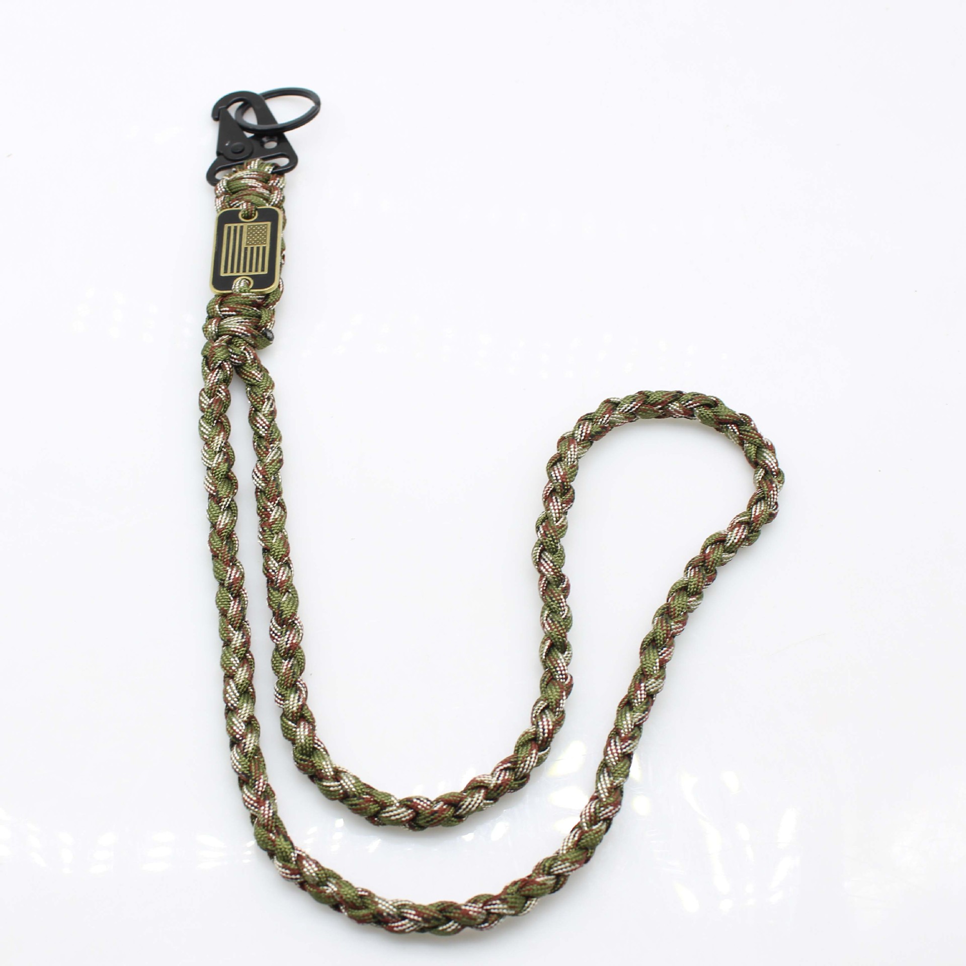 Paraguas al aire libre cuerda cordón collar de camping paraguas cuerda tejida teléfono móvil cordón águila boca hebilla colgante supervivencia llavero