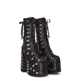 Platform Shoes Lolita Punk Diablo Cosplay Lolita Shoes Boots Lace Lace Lace
