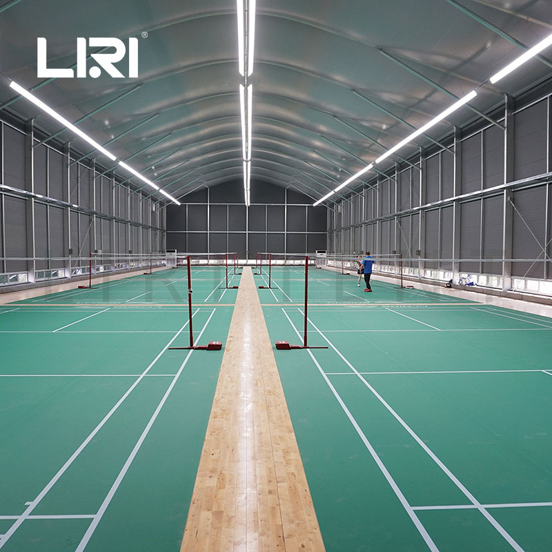 丽日欧式弧形弧顶可带飘檐体育帐篷大型户外篮球场羽毛球场篷房