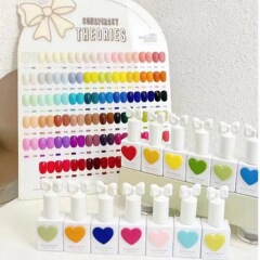 58色桃心セットマニキュアマカロン色愛瓶顕白光治療マニキュア店専用卸売り