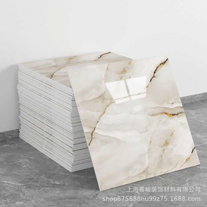 跨境出口批发30*30cm 仿瓷砖大理石纹自粘墙壁纸护墙板铝塑板贴纸|undefined