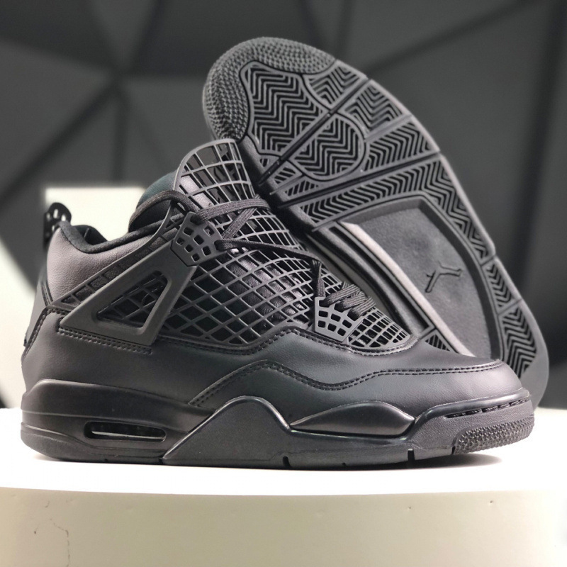 High-Quality Joe 4 Basketball Shoes Mesh Black Warrior Mid-Top Thick-Soled Cushioning Breathable Sneakers for Men and Women Casual Sports Shoes