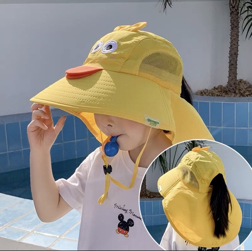 Kids' Sun Protection Hat for Girls & Babies: UV-Blocking Summer Beach Fisherman Hat with Large Brim