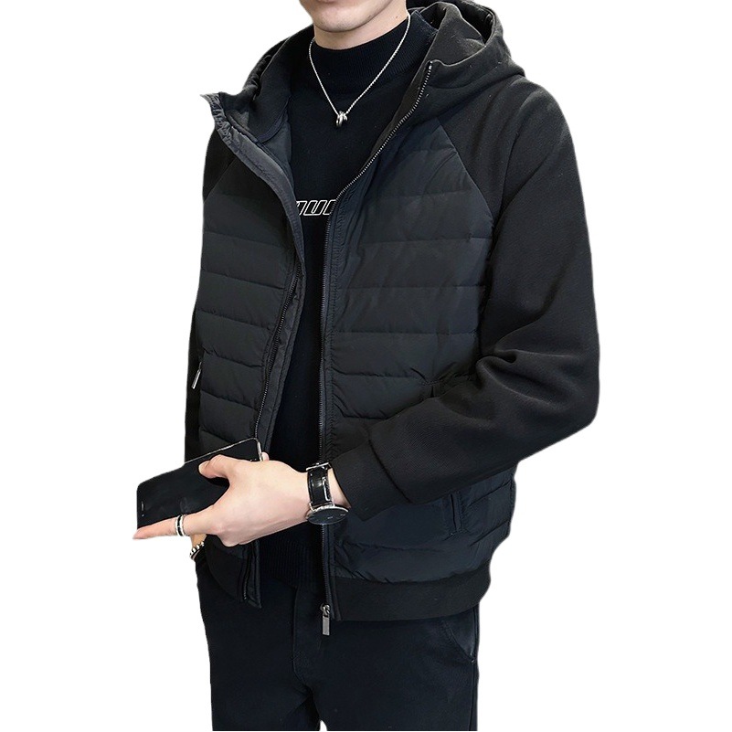 90白鴨パイルはダウンジャケットをつなぎ合わせた男女同タイプのスポーツは軽薄でカジュアルなダウン保温男性コート