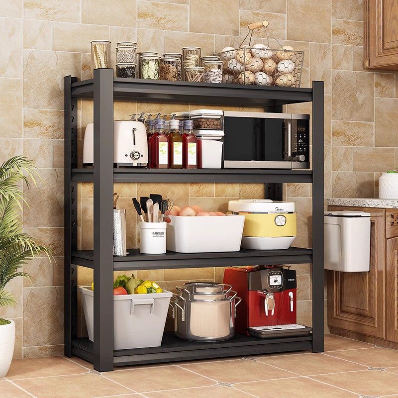 Estante de almacenamiento de cocina Estante de almacenamiento de microondas multicapa Estante de almacenamiento doméstico Estante de almacenamiento de artículos diversos Sótano Estante de hierro de hendidura