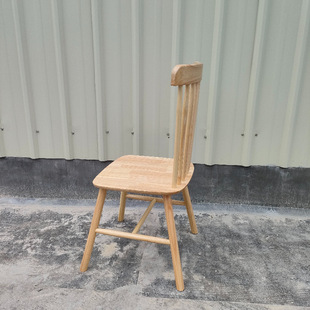Nordic Solid Wood Chair Rubber Wood Windsor Chair White Embryo Dining Chair Homestay Backrest Chair Antique X20