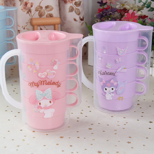 Food grade cold water kettle set for home living room Japanese style plastic summer plastic pot teapot Kuromi cinnamon dog