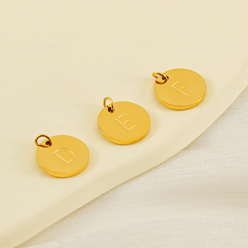 3g Weight Pendant Jewelry Making Type DIY Jewelry Accessories Classification 1 Piece Quantity 304 Stainless Steel Material Letter Pattern Plating Design Simple Style, Classic Style Style 1 Piece 304 Stainless Steel Letter Pendant 2