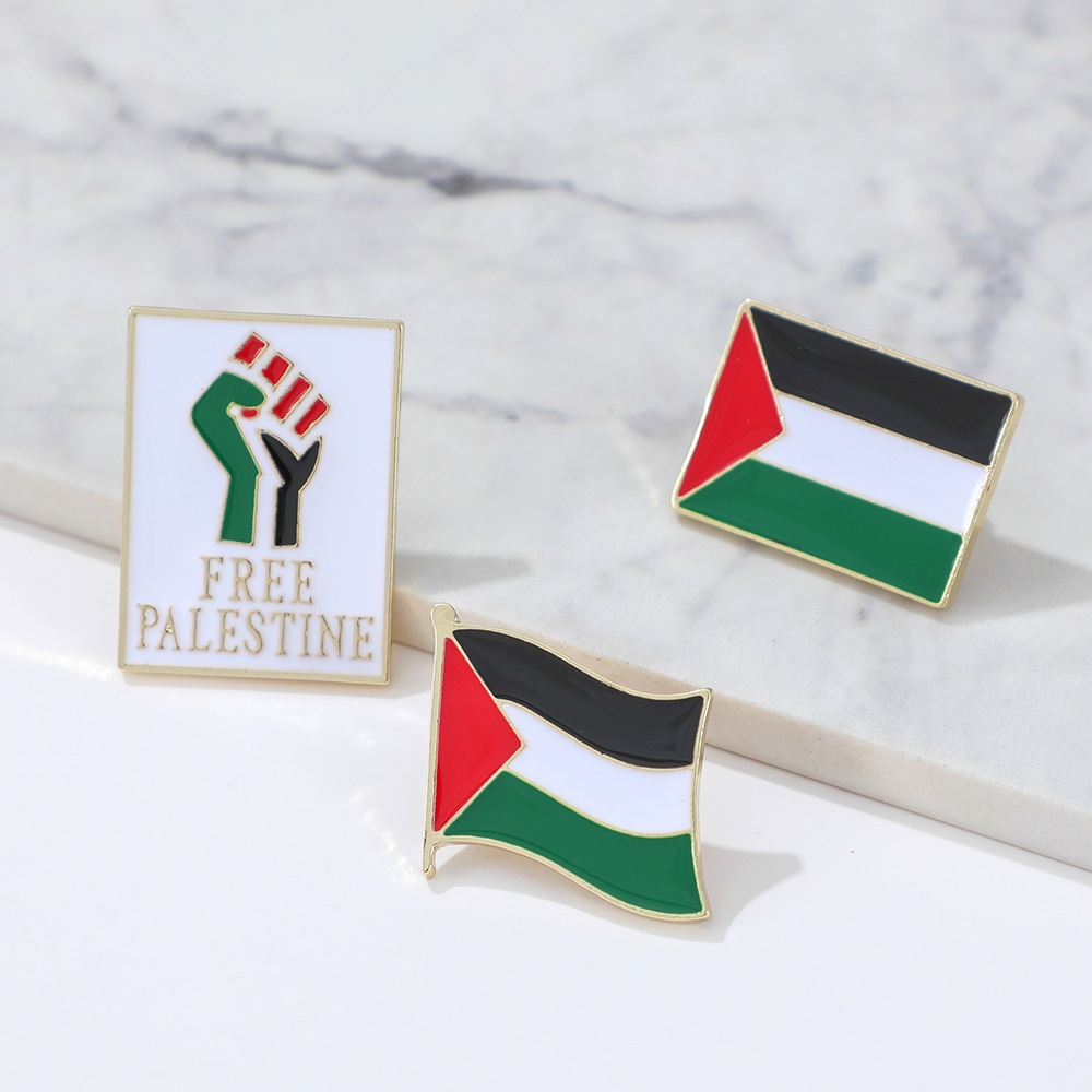 Modern Style Pin National Flag Color Block American Flag Alloy Plating Unisex Brooches display picture 2