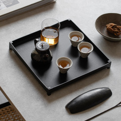 手作り鉄製ティートレイ、四本足鉄製ティートレイ、乾燥茶台、急須、茶受け、枯山水トレイ、わびさび