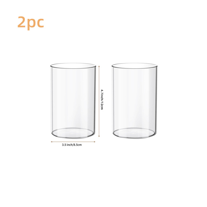 Jarrón de vidrio simple transparente hogar cristalería hidropónica candelabro diseño de ambiente de boda vela a prueba de viento taza