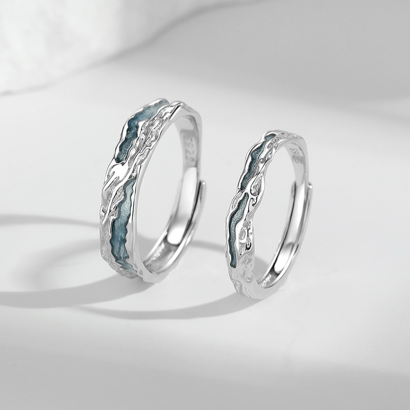 s925純銀光年之境情侶戒指個性時尚百搭對戒2024新款手飾批發