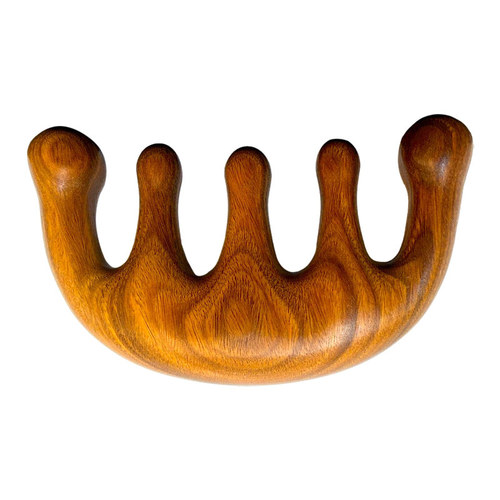 Wholesale meridian massage comb green sandalwood comb head massage wide tooth ball head sandalwood comb sandalwood comb small household