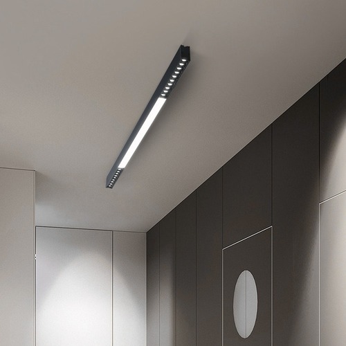 One-word long minimalist living room grille ceiling lamp 2024 new line lamp surface-mounted bedroom without main light lighting