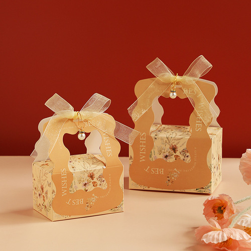 Wedding candy box 2024 new European style wedding souvenir candy packaging bag high-end gift box empty box