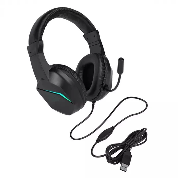 Luminous Headphones Pulley USB Black