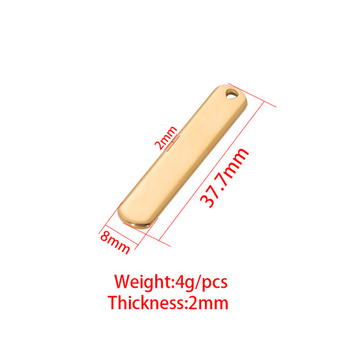 Foreign trade hot-selling mirror stainless steel long three-dimensional rod jewelry accessories diy laser engraving pendant