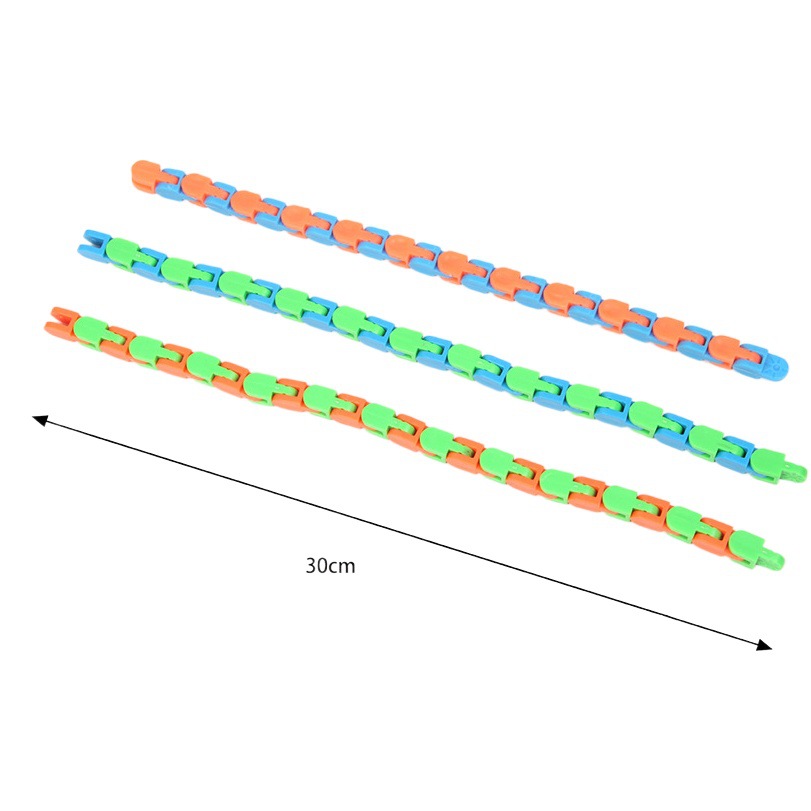 Pulsera de fluido mágico transfronterizo cambiable cadena de bicicleta de descompresión plegable de 24 secciones pista de cadena de juguete al por mayor