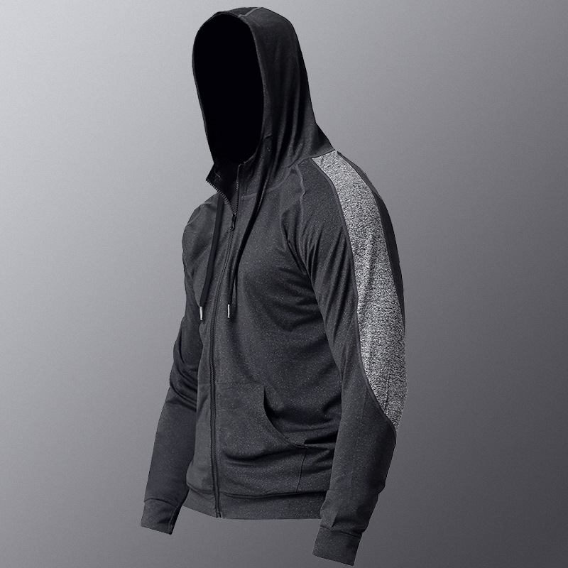 Chaqueta deportiva masculina primavera acondicionamiento físico rápido secado chaqueta deportiva primavera y otoño carrera profesional chaqueta de entrenamiento de la mañana