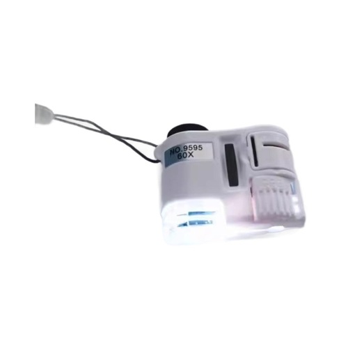 60x Magnifying Glass Mini Microscope with HD, Portable Design—Perfect for Examining Jewelry, Gemstones, Currency, Stamps, and Silver—Equipped with a Built-in Light for Accurate Bill Detection