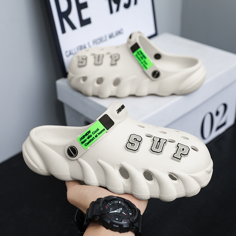 EVA alta elástica sensación de mierda 2024 pareja deportiva de moda anti-derrapatas para hombres sandálias de chicas suaves