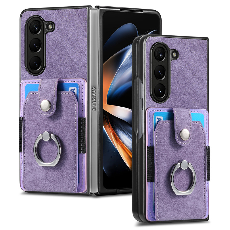 Samsung ZFold7 ハードウェアリングカードバッグ携帯電話ケースカードホルダーfold54 保護カバーに適しています|undefined