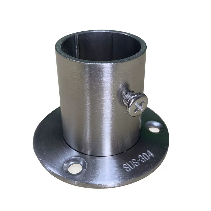 Stainless steel thickened high-leg flange seat clothes rack, rod seat, round pipe seat, high flange seat manufacturer wholesale