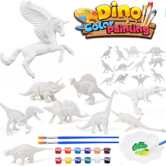 Children's Educational Toys, Toddler Drawing and Coloring Doll Dinosaur Style Coloring DIY Handmade Model Painting Gift