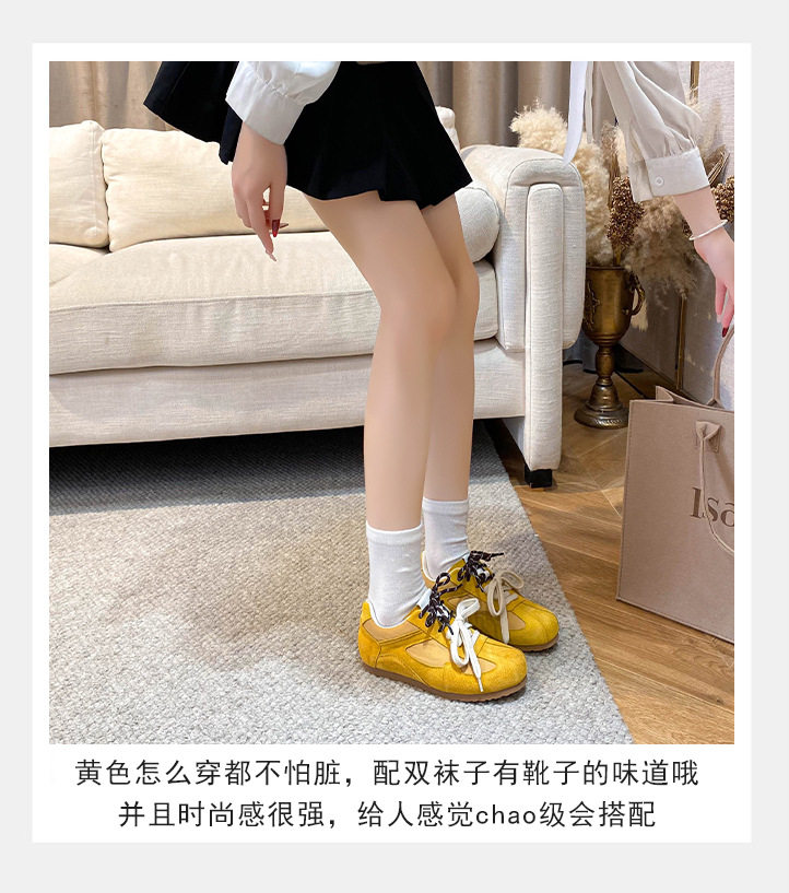 Giày thể thao nữ cỡ lớn lót lông giữ ấm, kiểu dáng thường ngày, dây buộc, cổ thấp — Màu kaki, Màu mơ, Màu vàng chi tiết 15