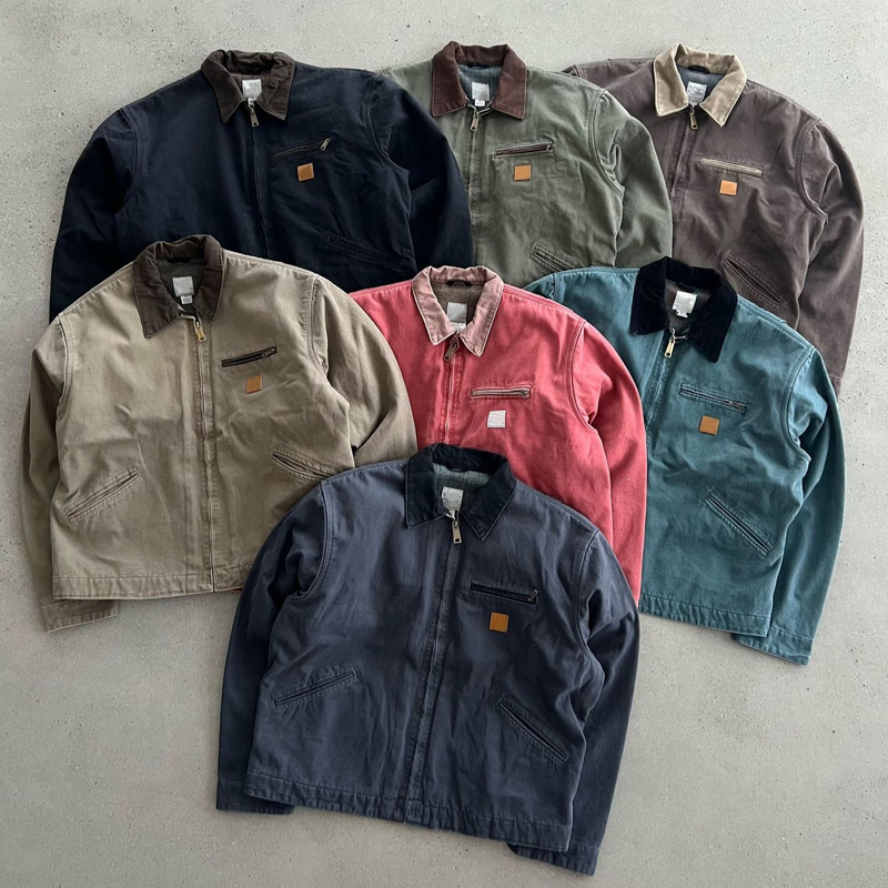 Heavy J97 American Style Heavy Washed Autumn Short Wide Detroit Jacket Work Zip cleanfit Jacket