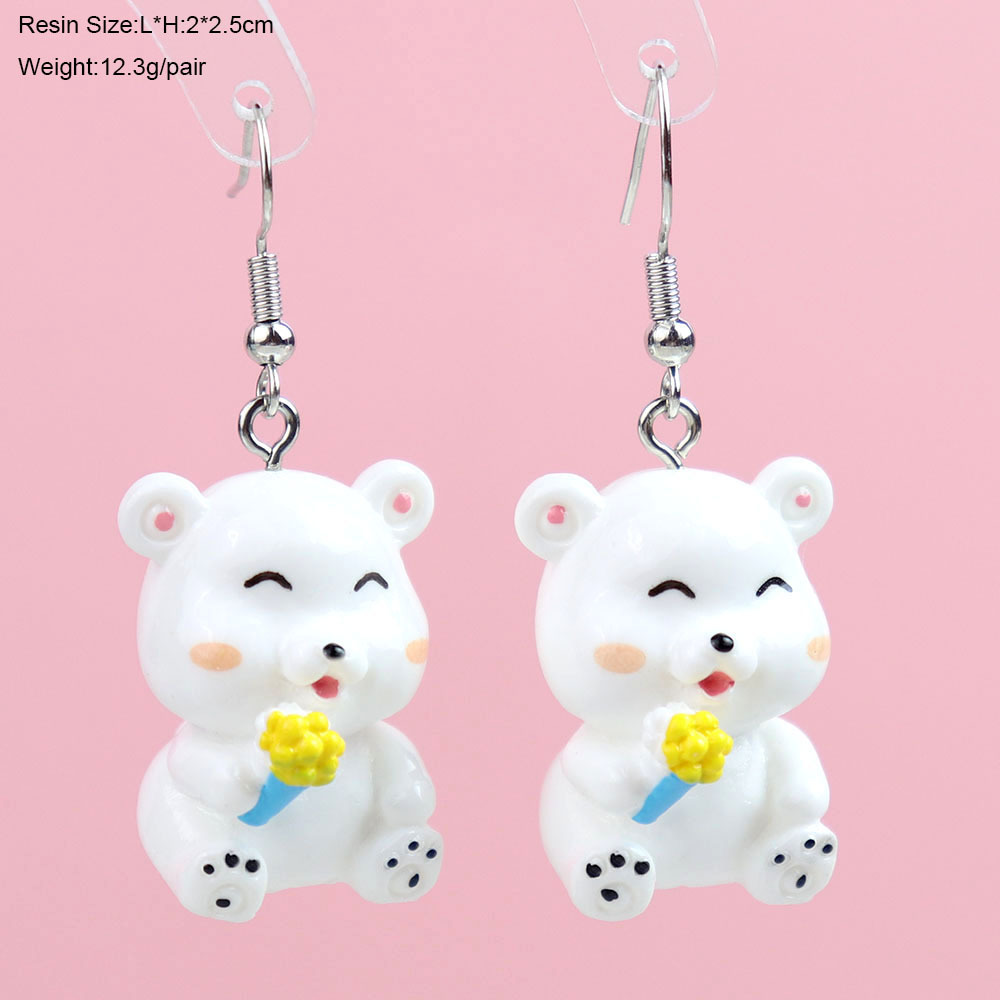 1 Paire Style De Bande Dessinée Mignon Chat Plastique Boucles D'oreilles display picture 16