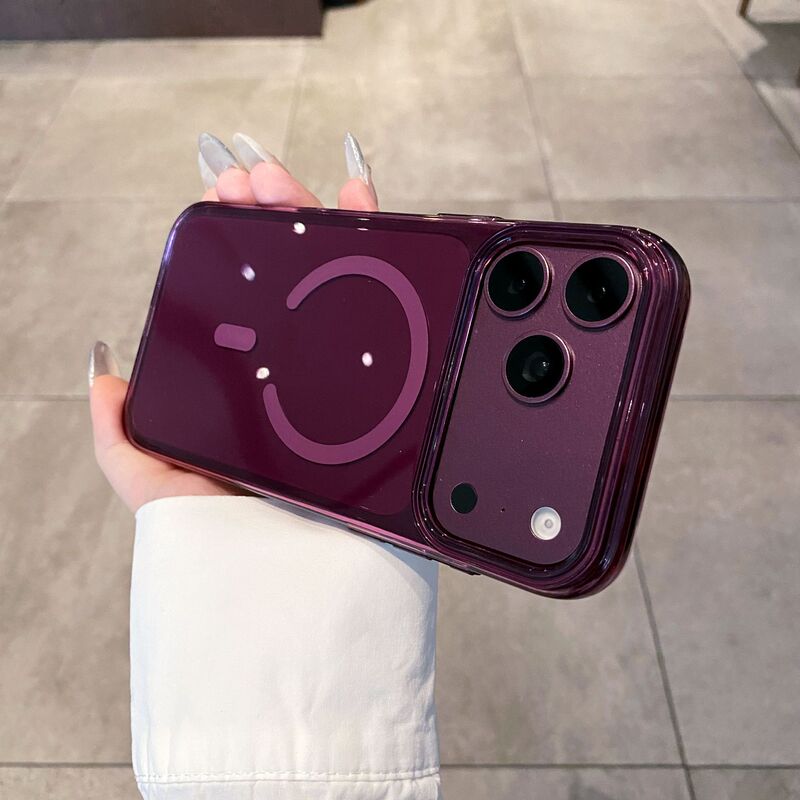 Transparent magnetic case suitable for iPhone 18 Pro Max, non-yellowing PC anti-drop protective cover for Apple 17, new model