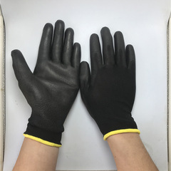廠家夏季薄手套PU塗掌手套勞保採摘電子透氣白手套尼龍手套批發