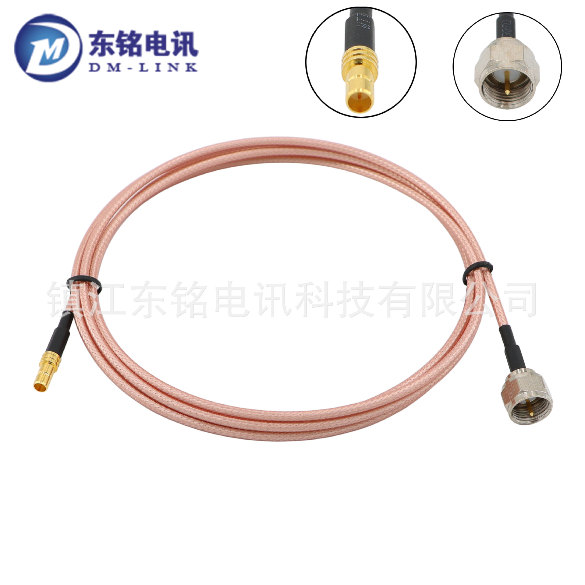 射频同轴连接线SMBJ/FJ SMB公转F公接RG179线馈线延长线 长100CM