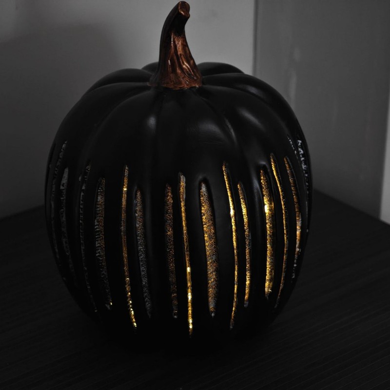 星月夜ガラスカボチャオレンジハロウィンカボチャデコレーション|undefined