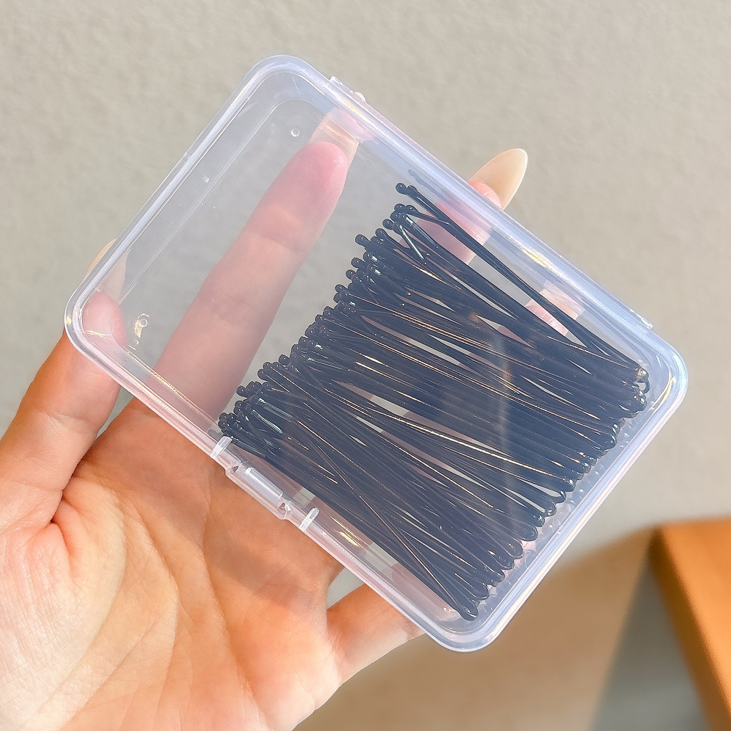 Clipe de cabello negro, clipe de cabello para mujeres, clipe de cabello lateral, clipe de cabello fijo, clipe de acero en forma de U