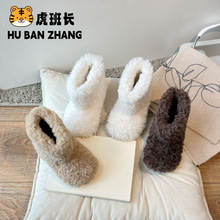 圈圈绒女童鞋毛毛靴子儿童雪地靴2025冬季新款韩版套筒鞋宝宝棉鞋