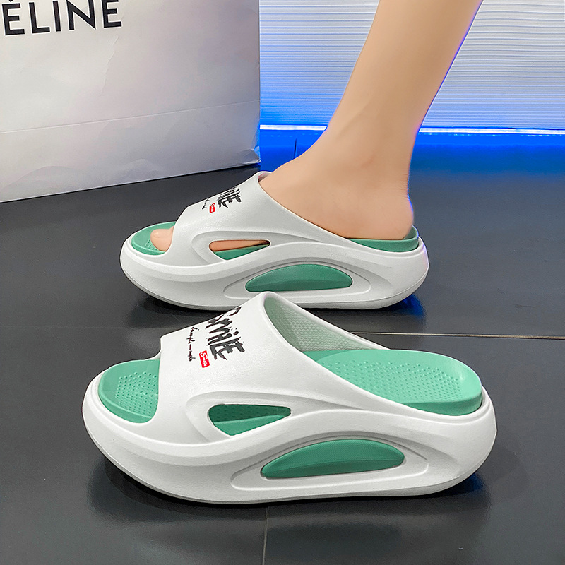 Verano EVA ligera y cómoda zapatillas de moda de mujer 5.0 pisar la mierda en el hogar al aire libre dos zapatillas antideslizantes