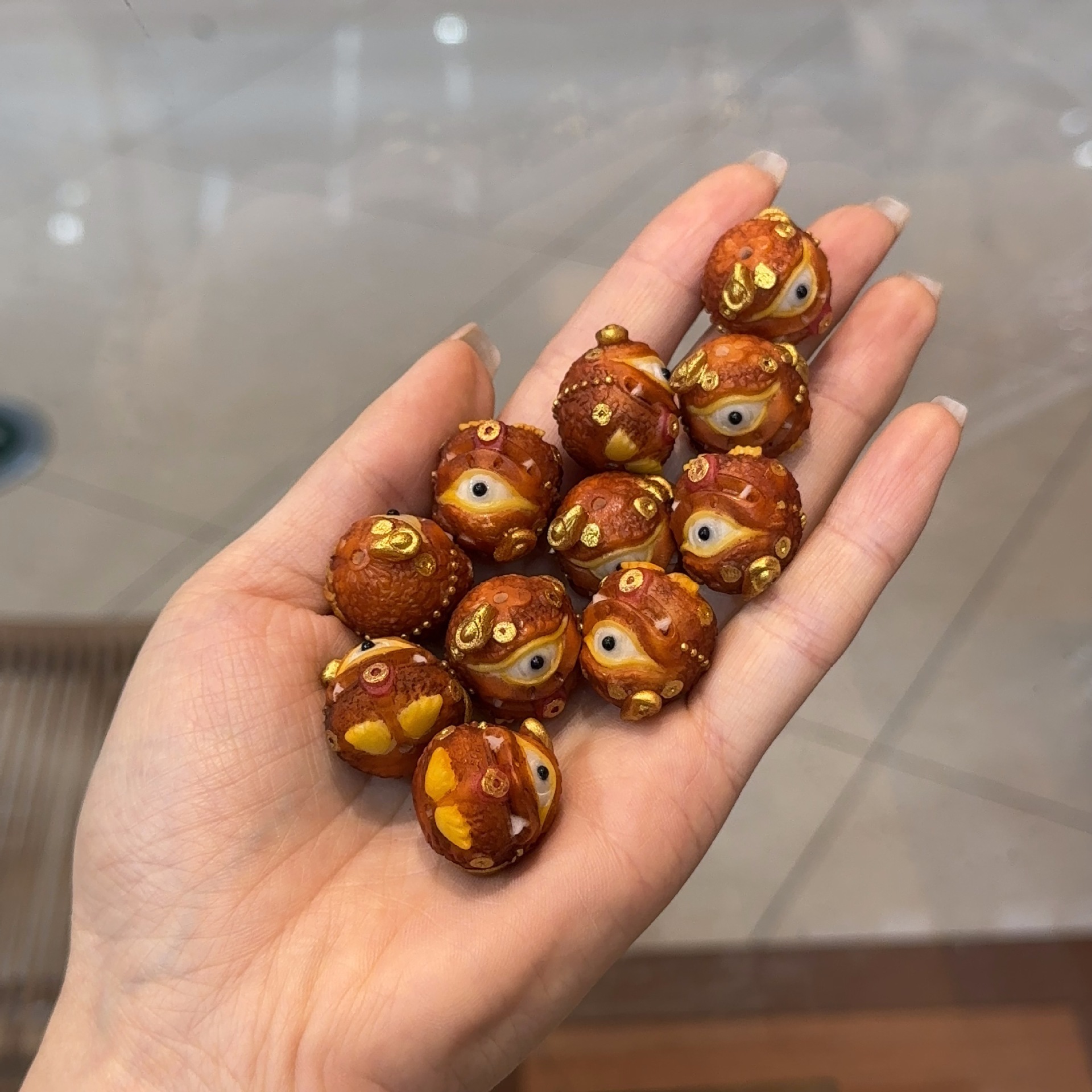 Ivory Fruit Root Fortune-Attracting Beast DIY Accessories Handmade Woven Bracelet Beads Crafts Accessories Spacer Beads Jewelry