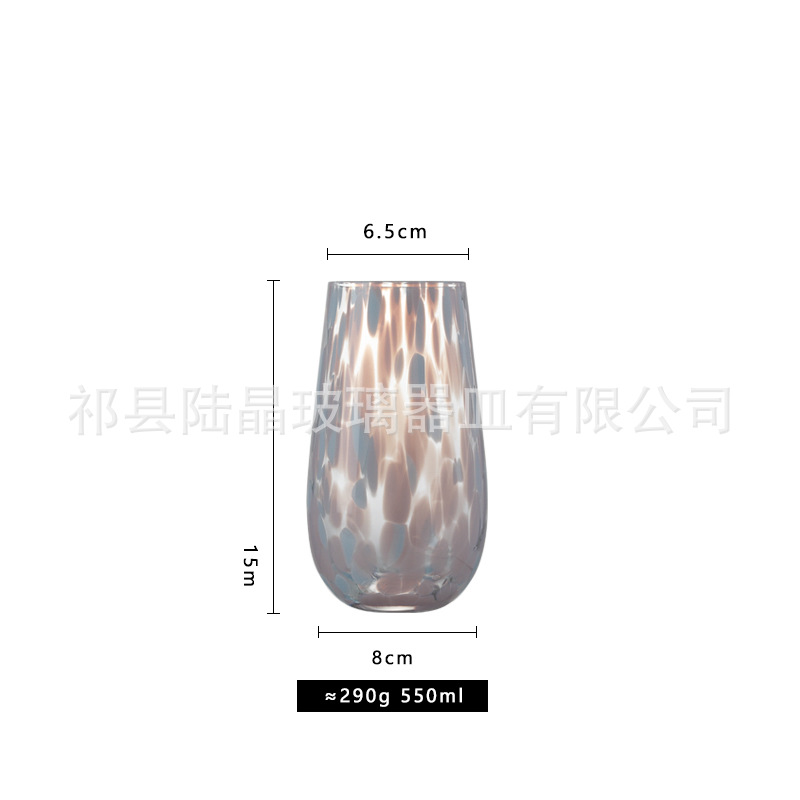 Lu Jing color rosa azul semilla copa de vino tinto copa de boca antigua copa de vino hecha a mano copa de champán copa de vidrio