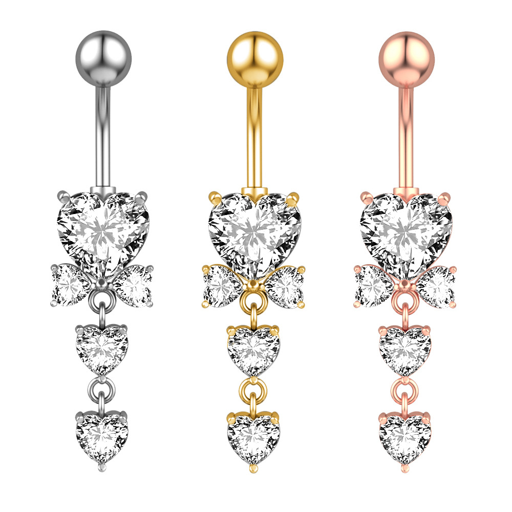 Bauchnabelpiercing Mit Stern Und Zirkon Bauchnabelschmuck_voghion.com