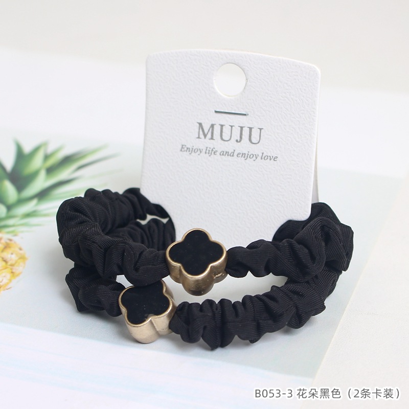 [Carga de tarjeta] sensación de alto nivel coreano de cabello de código de barras de moda de alta elasticidad de cabello anillo de cabello correa de cola de caballo