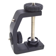 跨境大号C型夹子铝合金固定桌面单反相机夹座 懒人手机夹拍照支架