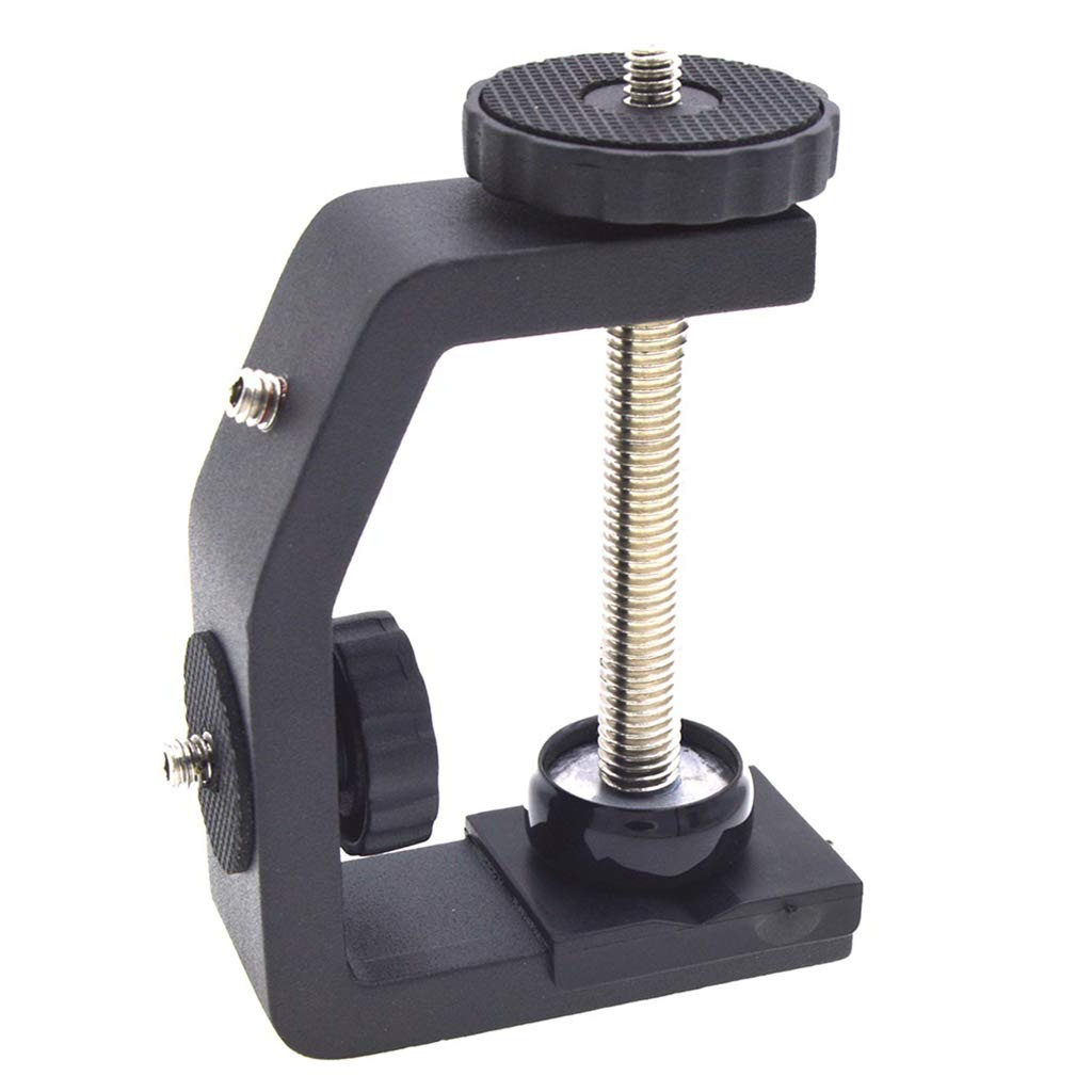 跨境大号C型夹子铝合金固定桌面单反相机夹座 懒人手机夹拍照支架