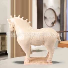 唐三彩复古五福陶瓷马办公室客厅彩陶唐马装饰工艺摆件开业送礼品