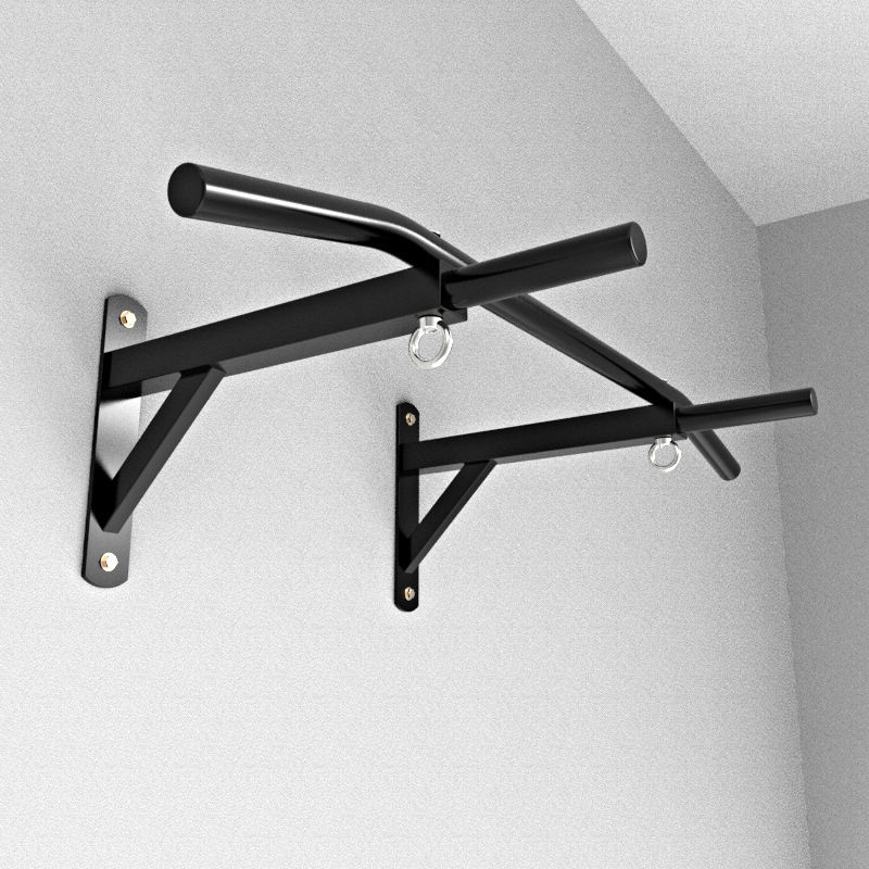 Pull-up device wall surface punching horizontal bar home indoor double rod pull rope hanging ring rack fitness equipment